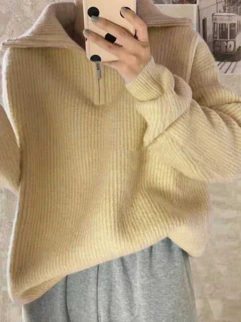 Turtleneck Zipper Sweater